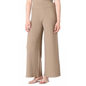 NEW DEX textured wide leg pants in taupe